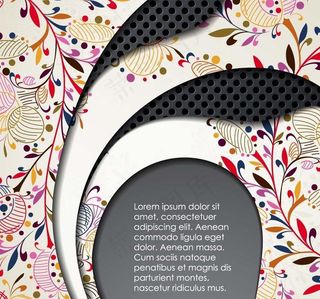 卡纸动感线条 欧式花纹花朵图片