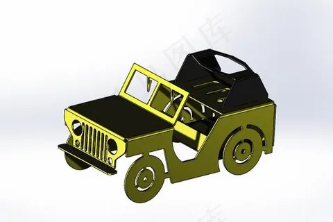 等离子切割金属板材的吉普车