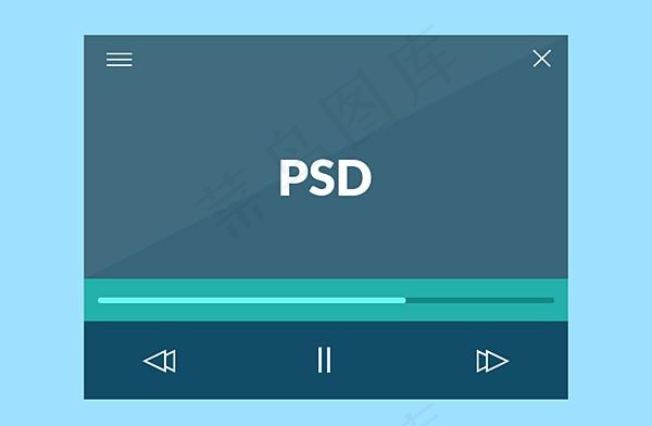 视频播放器psd模版下载
