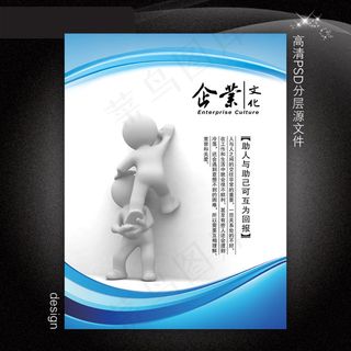 企业文化展板PSD模板下载