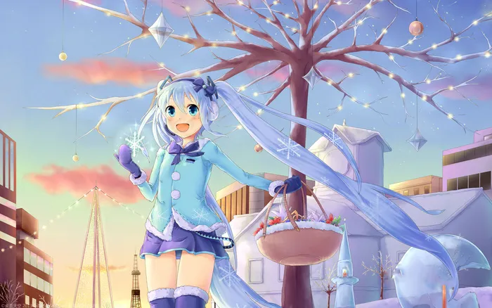 雪初音冬天
