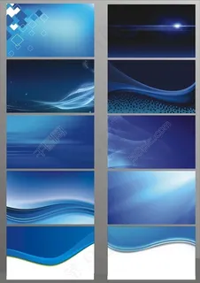 蓝色经典商务科技广告矢量素材