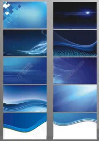 蓝色经典商务科技广告矢量素材
