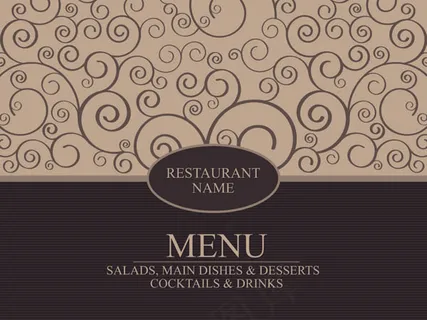 西餐菜单封面矢量素材