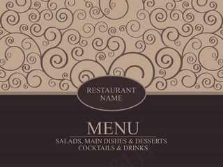 西餐菜单封面矢量素材