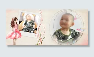 儿童摄影模版图片