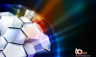 三维球面眩光背景矢量素材