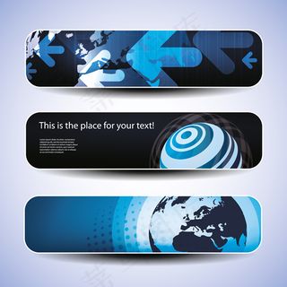 蓝色科技横幅矢量素材