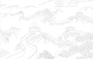 长城失量图图片