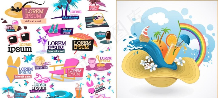 夏日海滩主题素材图片