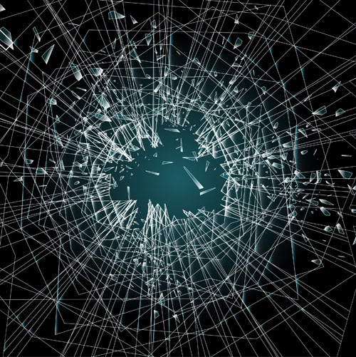 玻璃碎裂纹路背景矢量素材