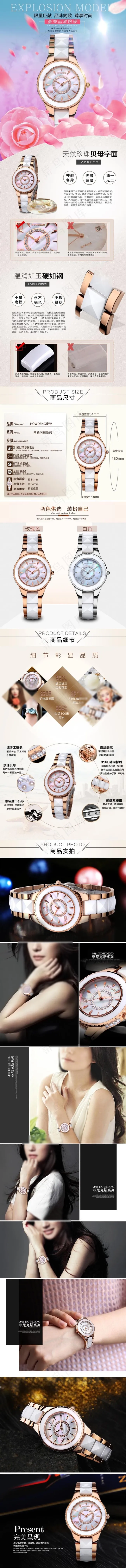 手表描述页图片psd模版下载