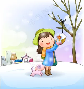 冬季卡通背景图片