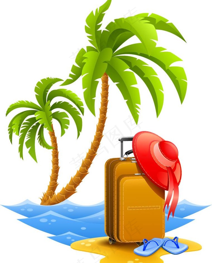 夏日度假旅游背景图片