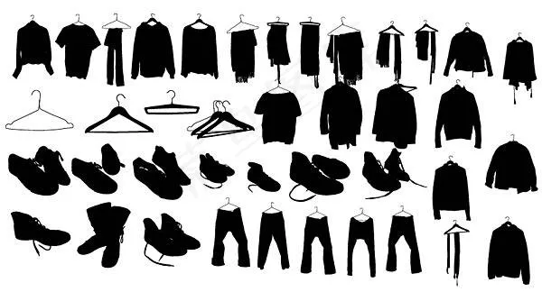 衣服衣架矢量素材ai矢量模版下载