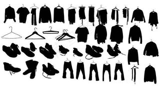 衣服衣架矢量素材