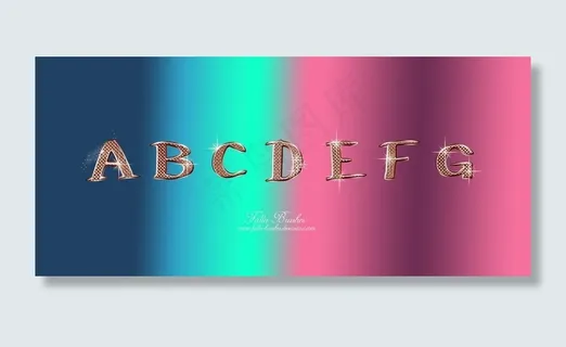 玫瑰金钻石字图片