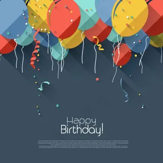 扁平化气球装饰背景矢量素材