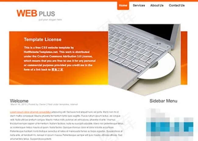 webplus橙色导航电脑IT行业...