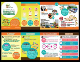 培训教育折页画册矢量素材