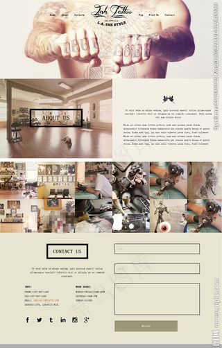 时尚纹身艺术网站模板图片