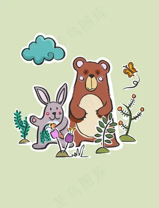 卡通动物装饰画