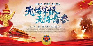 高端大气部队征兵宣传展板