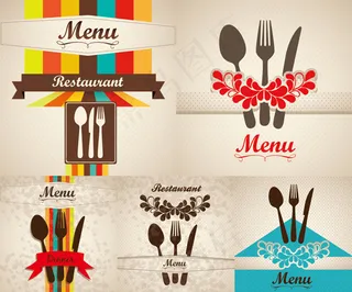 创意菜单封面设计矢量素材
