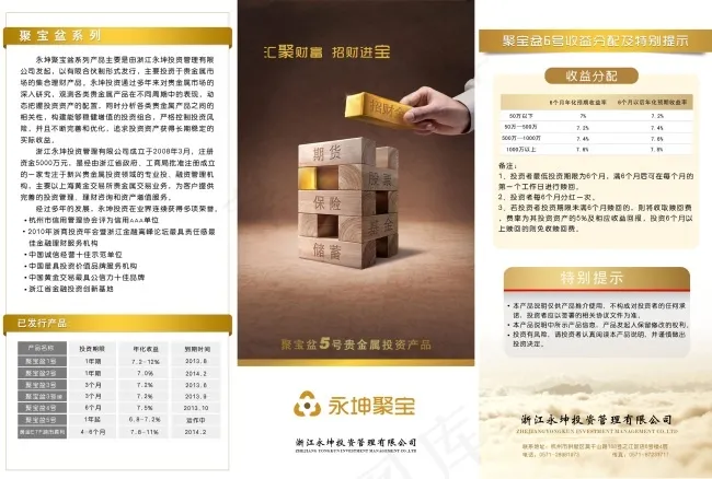 金融宣传三折页psd模版下载