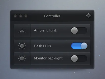 亮度调节控制面板PSD素材
