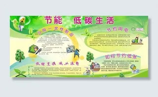 低碳生活展板图片