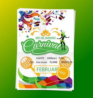 嘉年华海报鲜艳的颜色