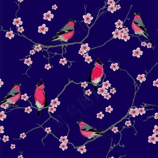 卡通可爱北欧童话梦幻儿童动物无缝平铺背景头像印刷矢量图片素材