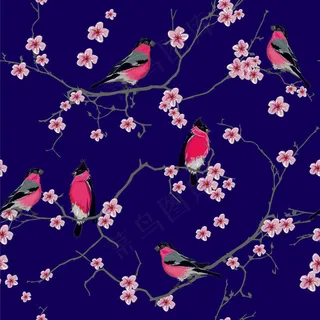 卡通可爱北欧童话梦幻儿童动物无缝平铺背景头像印刷矢量图片素材