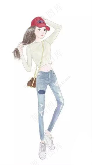女性时尚卡通人物