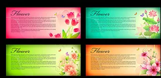 时尚唯美花朵展板背景图片