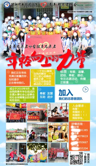 青年志愿者协会招新海报
