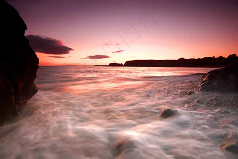 海洋落日图片 海洋落日图片