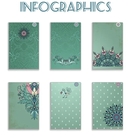 复古花纹卡片模板矢量素材eps,ai矢量模版下载