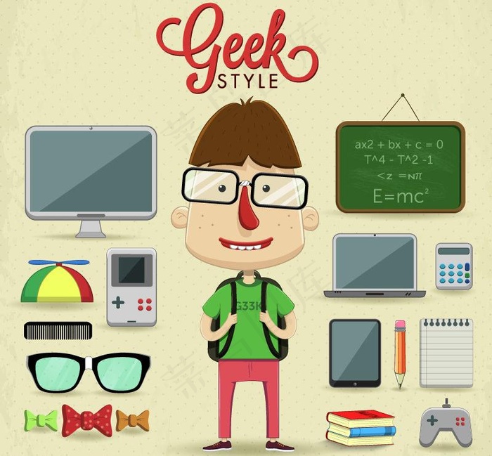 卡通学生图片