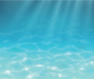水下光线矢量背景