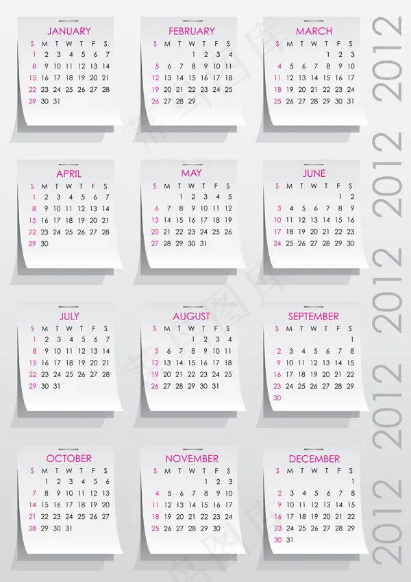 2013台历图片免费矢量ai矢量模版下载