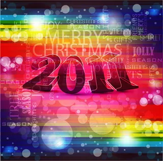 幻彩2011立体字矢量素材-2