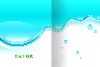 蓝色水珠背景图片