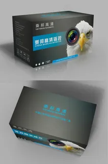 高清摄像头包装盒设计展开图