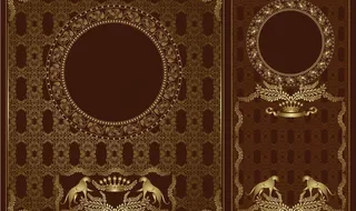 金色欧式花纹花边框图片