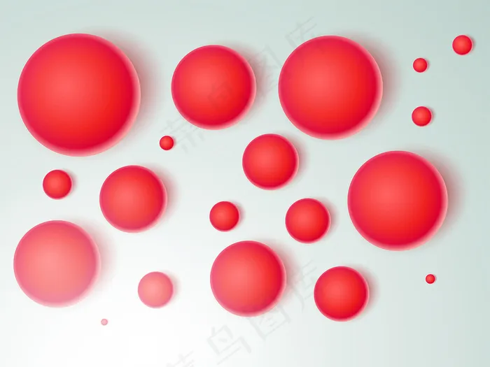 红色3D立体圆球矢量素材eps,ai矢量模版下载