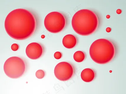 红色3D立体圆球矢量素材 红色3D立体圆球矢量素材