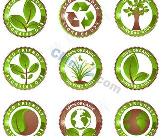 绿色生态图标素材下载