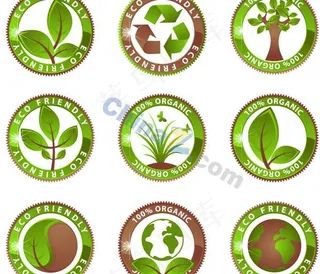 绿色生态图标素材下载